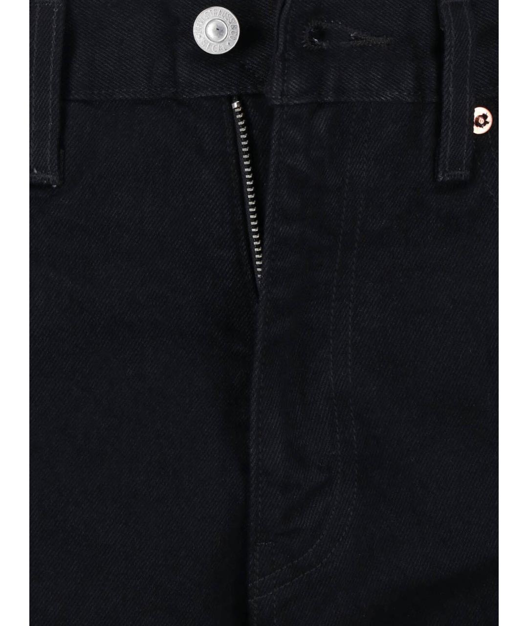 LEVI'S Черные хлопковые прямые джинсы, фото 4