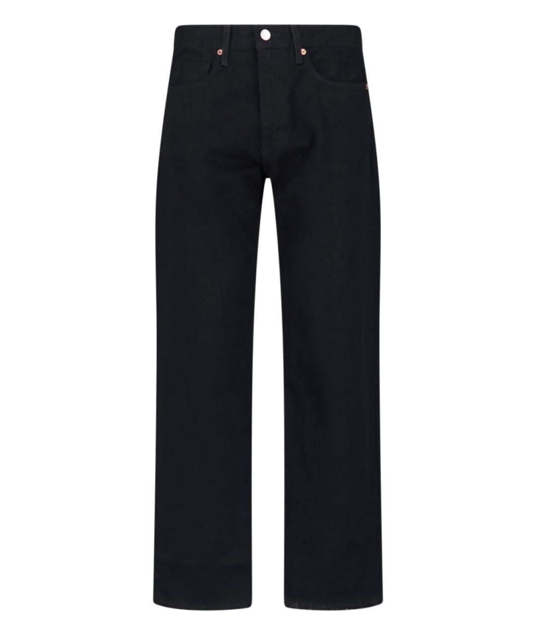 LEVI'S Черные хлопковые прямые джинсы, фото 1