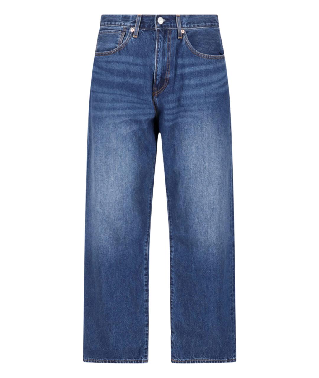 LEVI'S Синие хлопковые прямые джинсы, фото 1