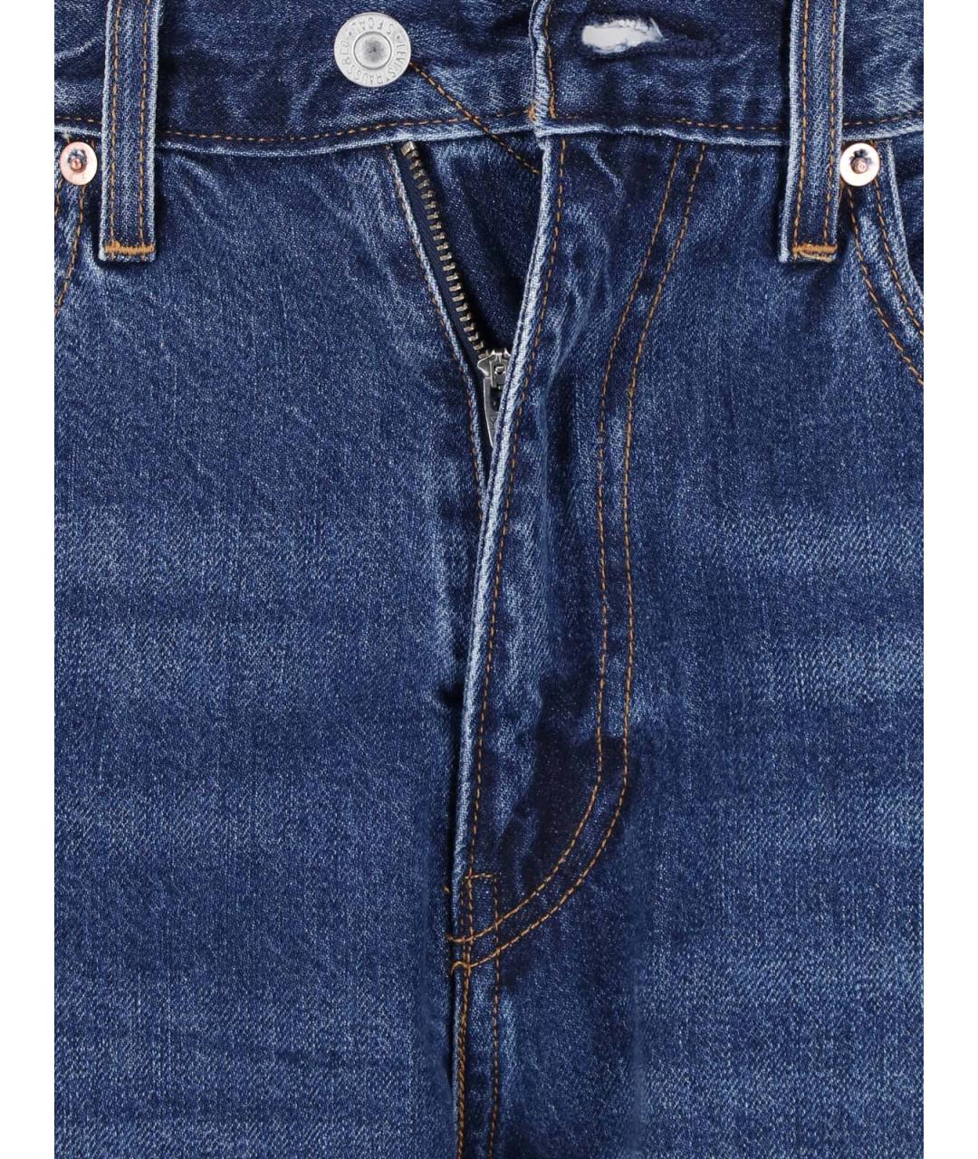 LEVI'S Синие хлопковые прямые джинсы, фото 4