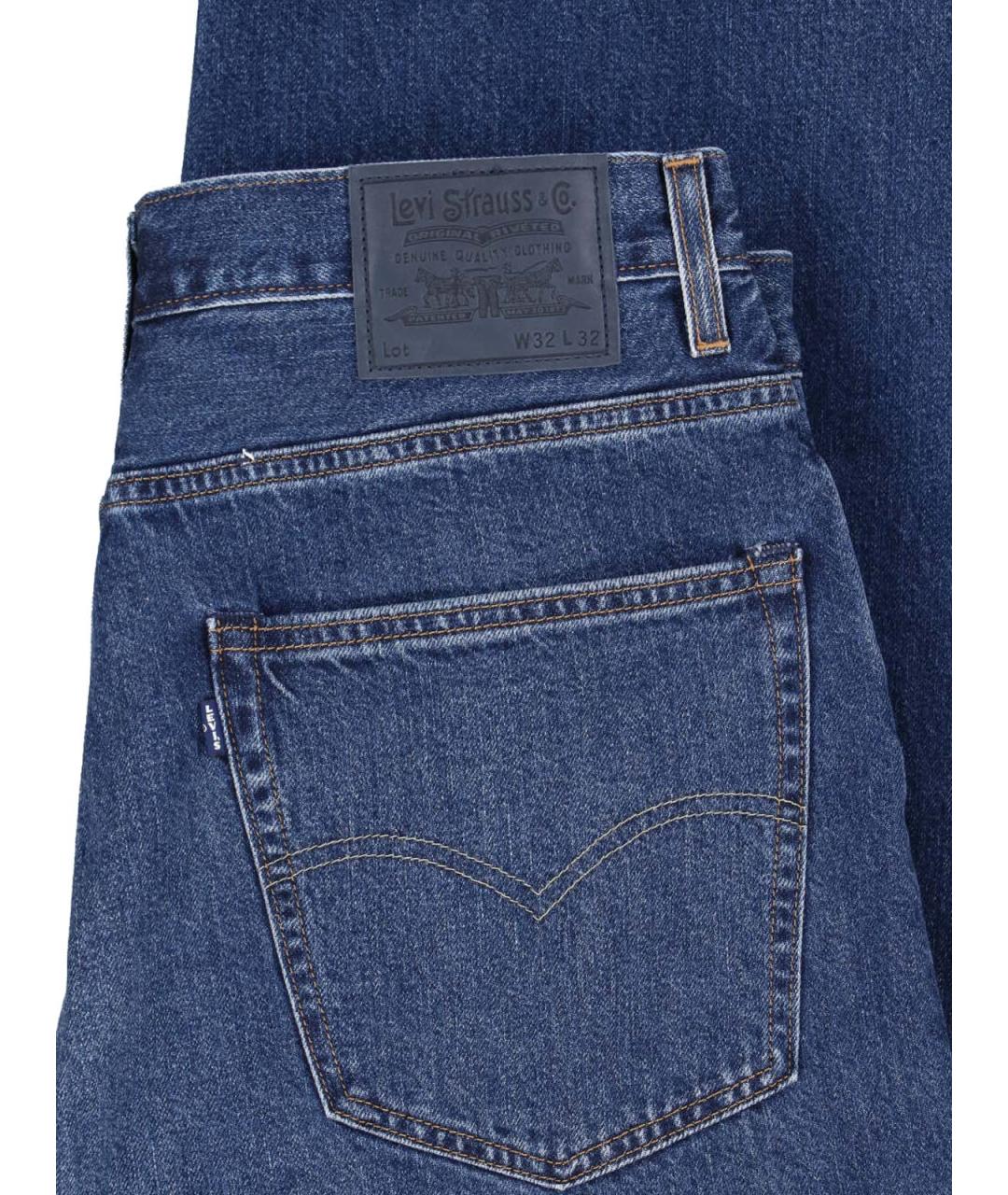 LEVI'S Синие хлопковые прямые джинсы, фото 5