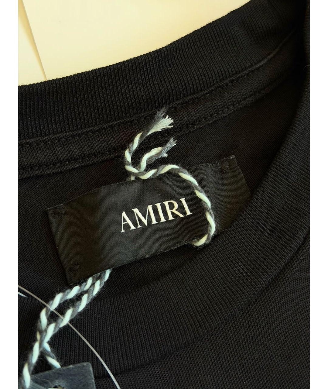 AMIRI Черная хлопковая футболка, фото 2