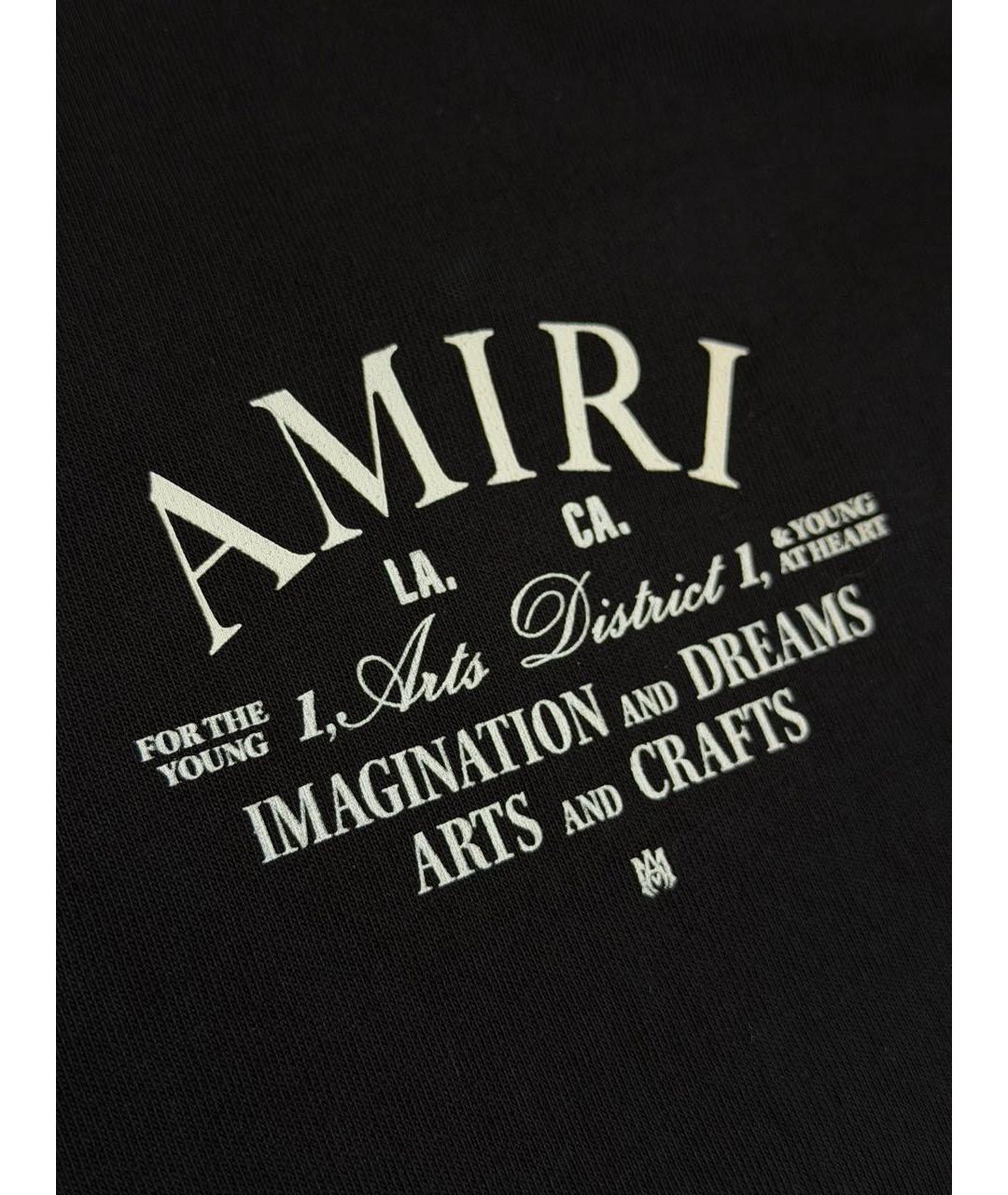 AMIRI Черная хлопковая футболка, фото 3