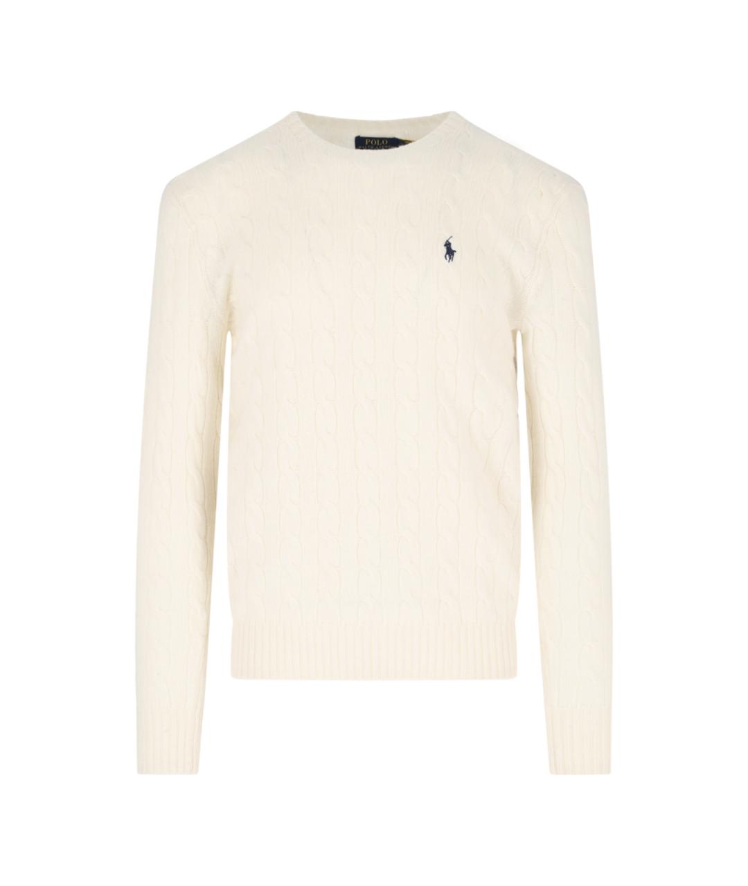 POLO RALPH LAUREN Белый шерстяной джемпер / свитер, фото 1
