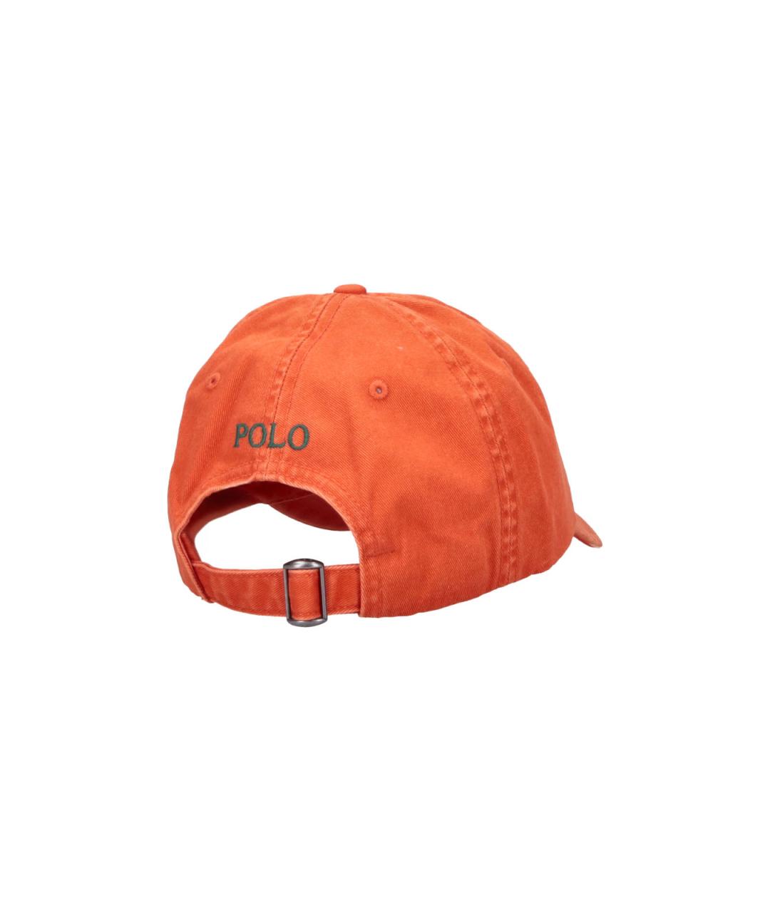 POLO RALPH LAUREN Оранжевая хлопковая кепка/бейсболка, фото 2