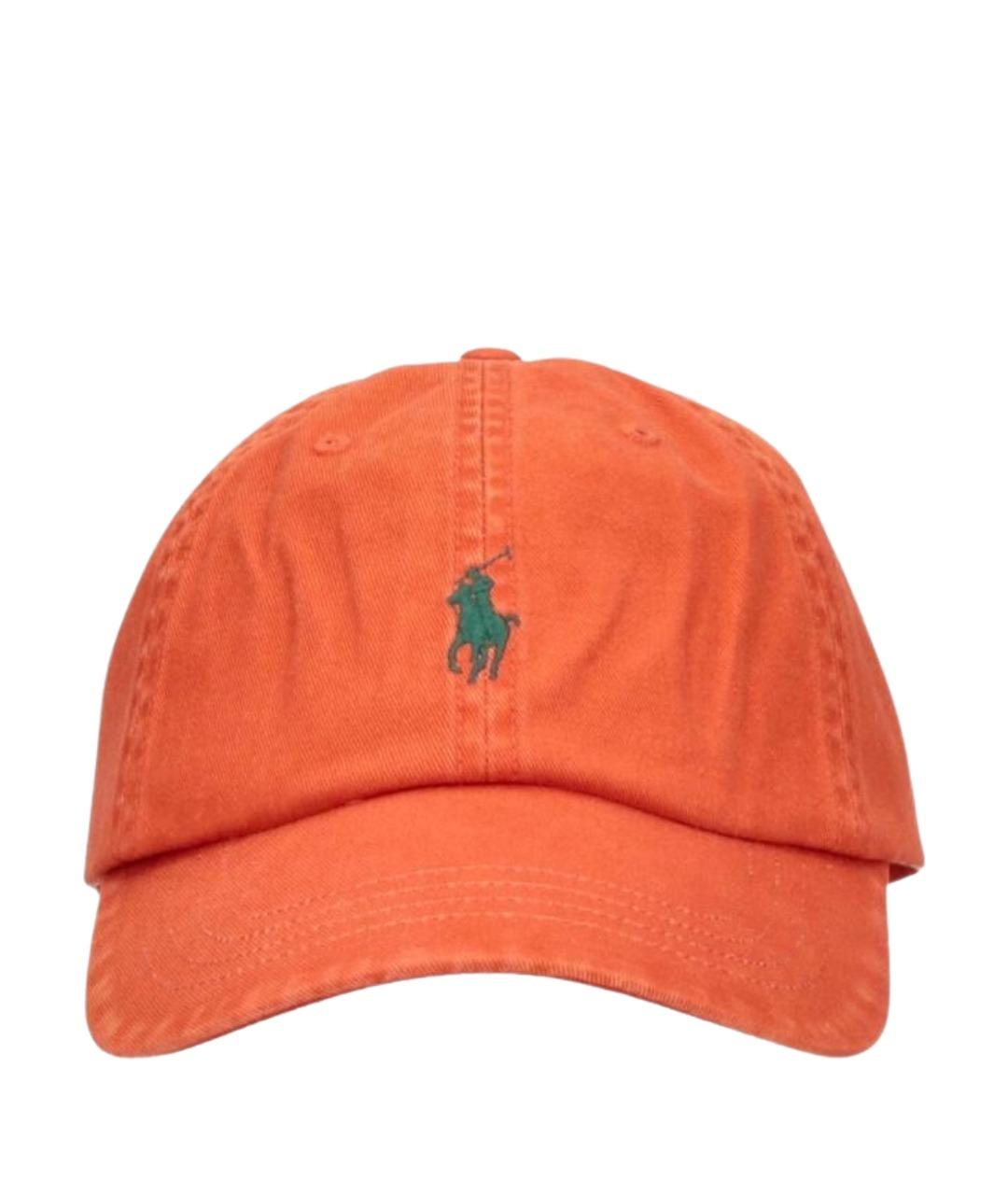 POLO RALPH LAUREN Оранжевая хлопковая кепка/бейсболка, фото 1