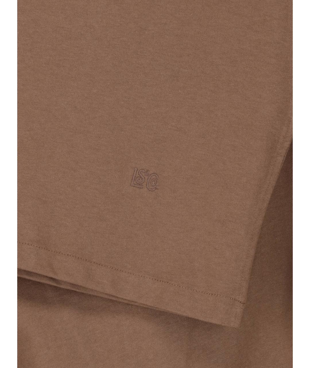 LEVI'S Коричневая хлопковая футболка, фото 3