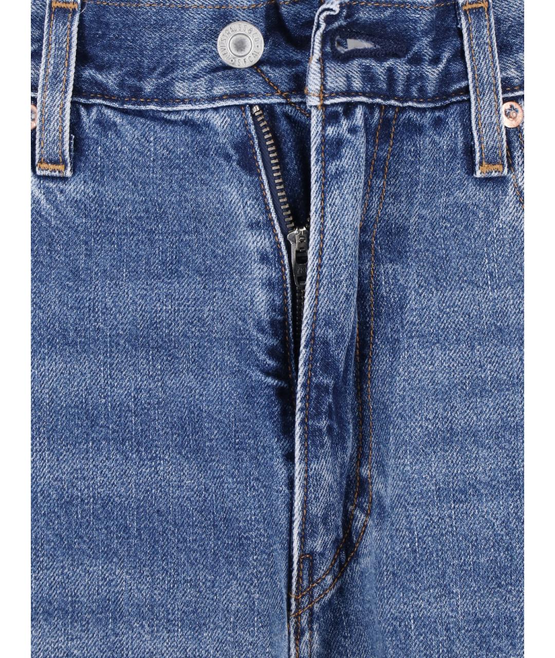 LEVI'S Синие хлопковые прямые джинсы, фото 4