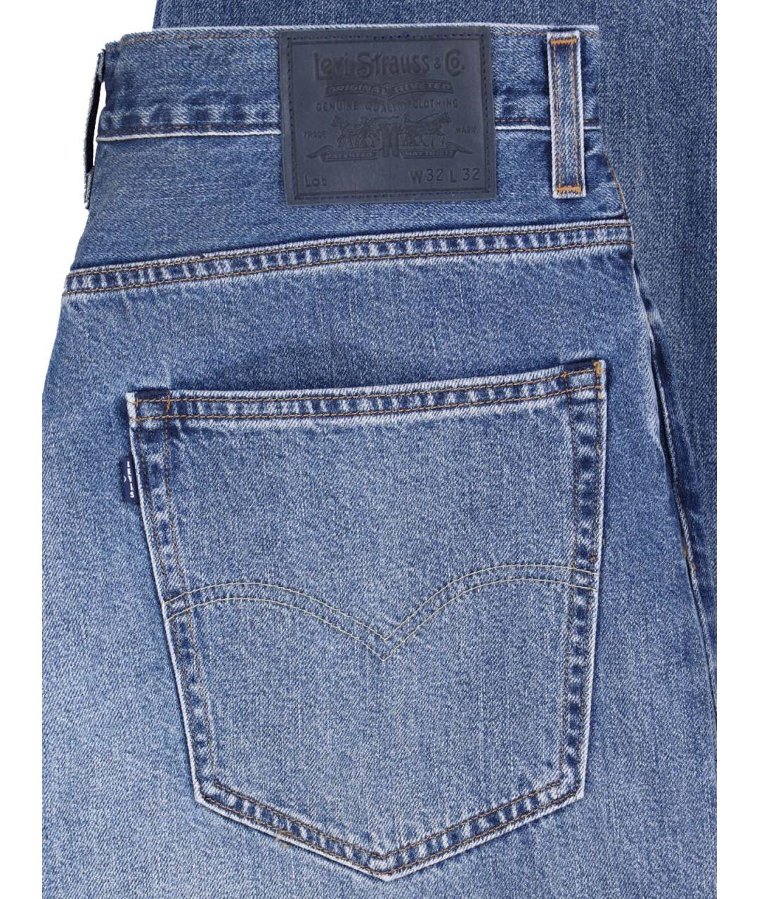 LEVI'S Синие хлопковые прямые джинсы, фото 5