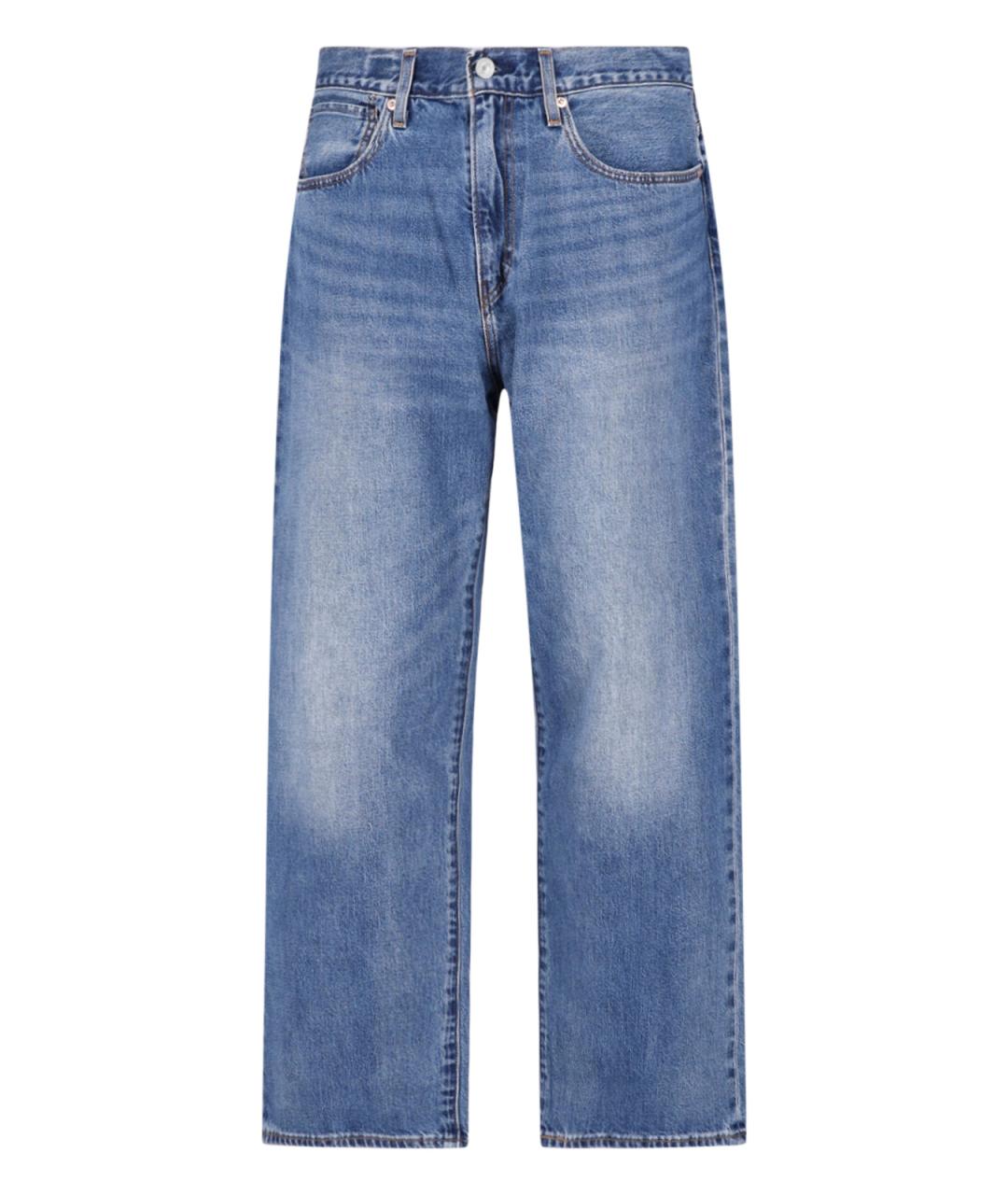 LEVI'S Синие хлопковые прямые джинсы, фото 1