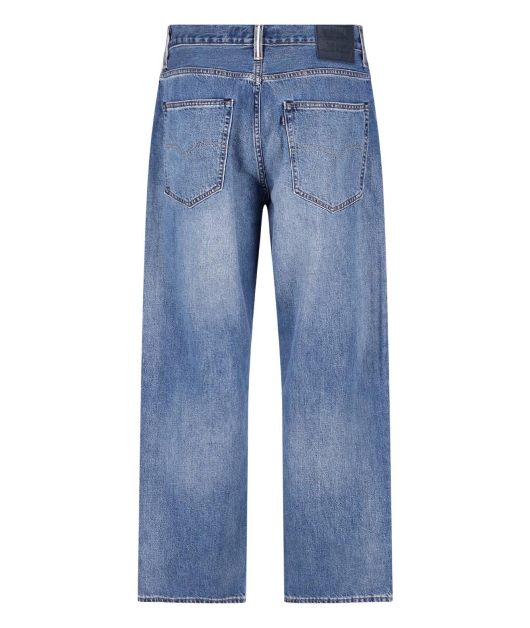 LEVI'S Синие хлопковые прямые джинсы, фото 2