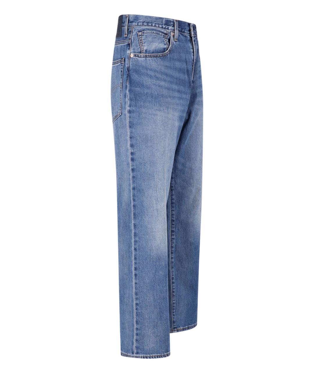 LEVI'S Синие хлопковые прямые джинсы, фото 3