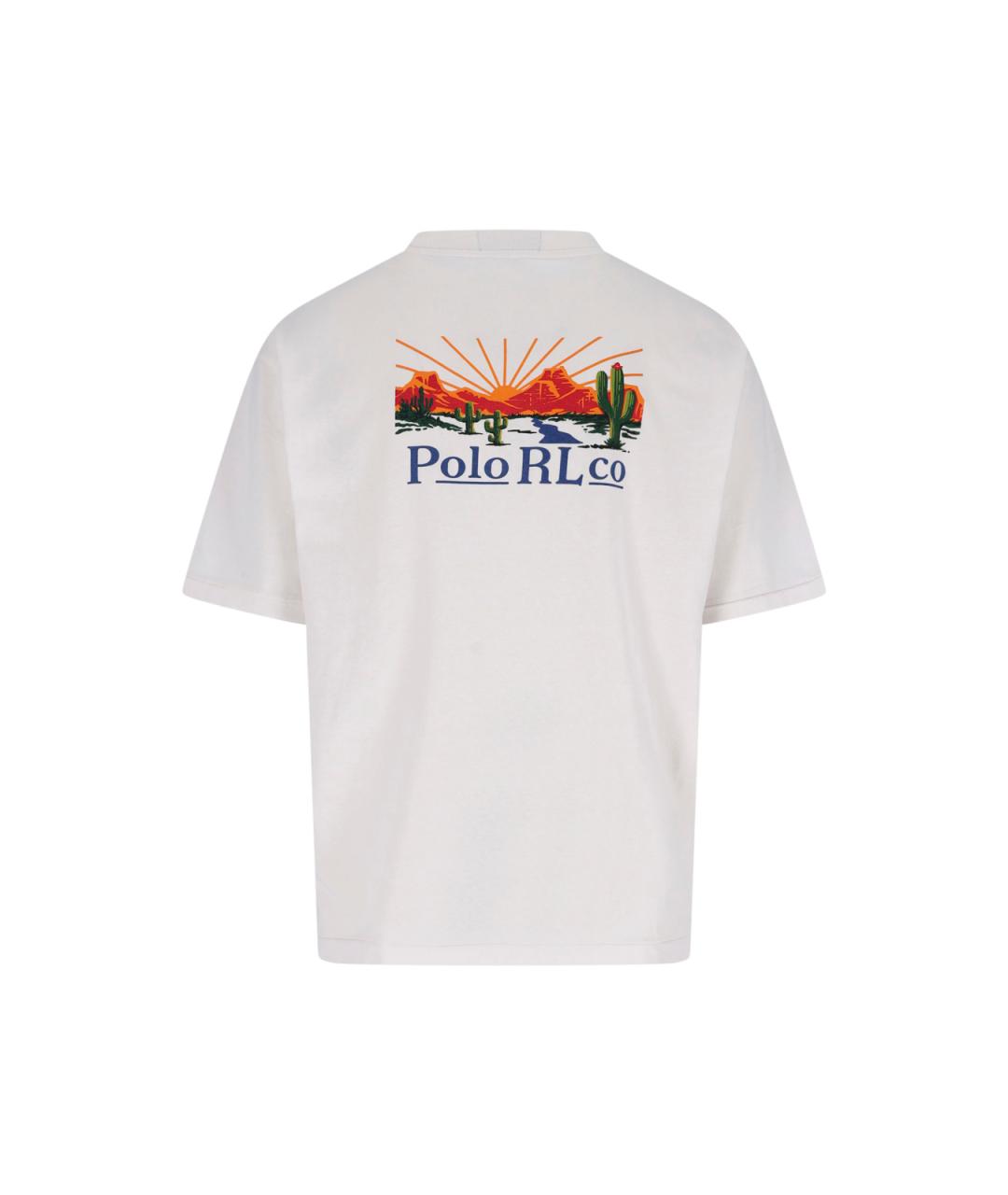POLO RALPH LAUREN Белая хлопковая футболка, фото 2