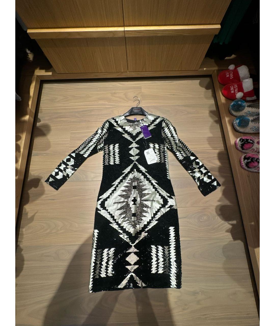 RALPH LAUREN Черное шелковое вечернее платье, фото 5