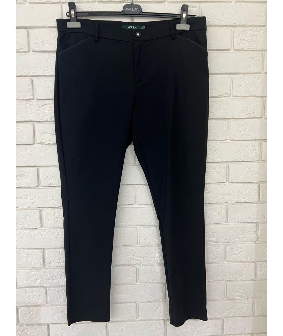 POLO RALPH LAUREN Черные хлопко-эластановые брюки узкие, фото 5