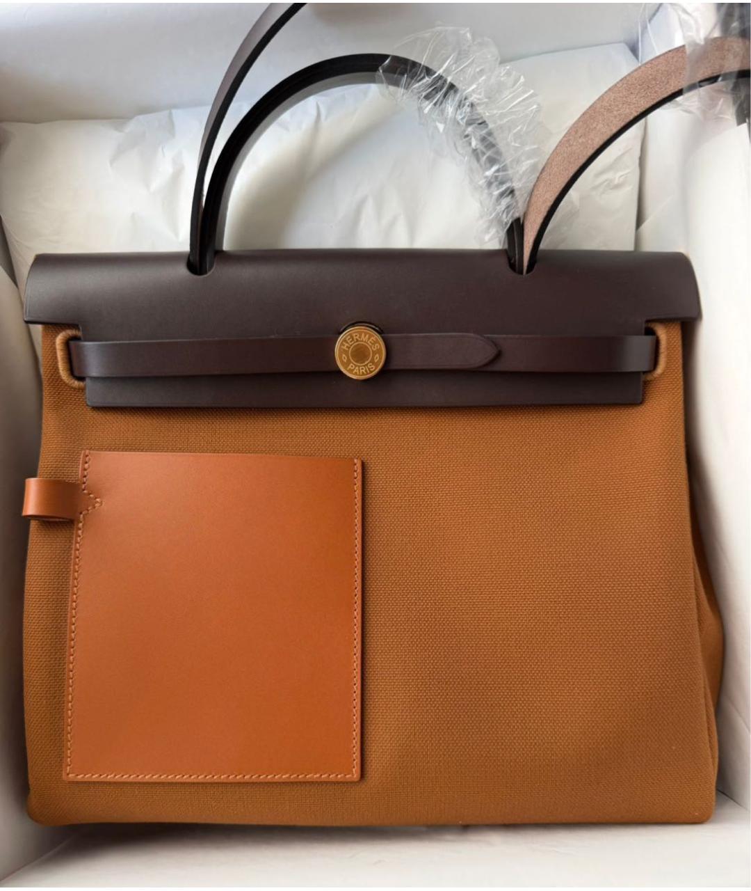 HERMES Коричневая кожаная сумка через плечо, фото 2