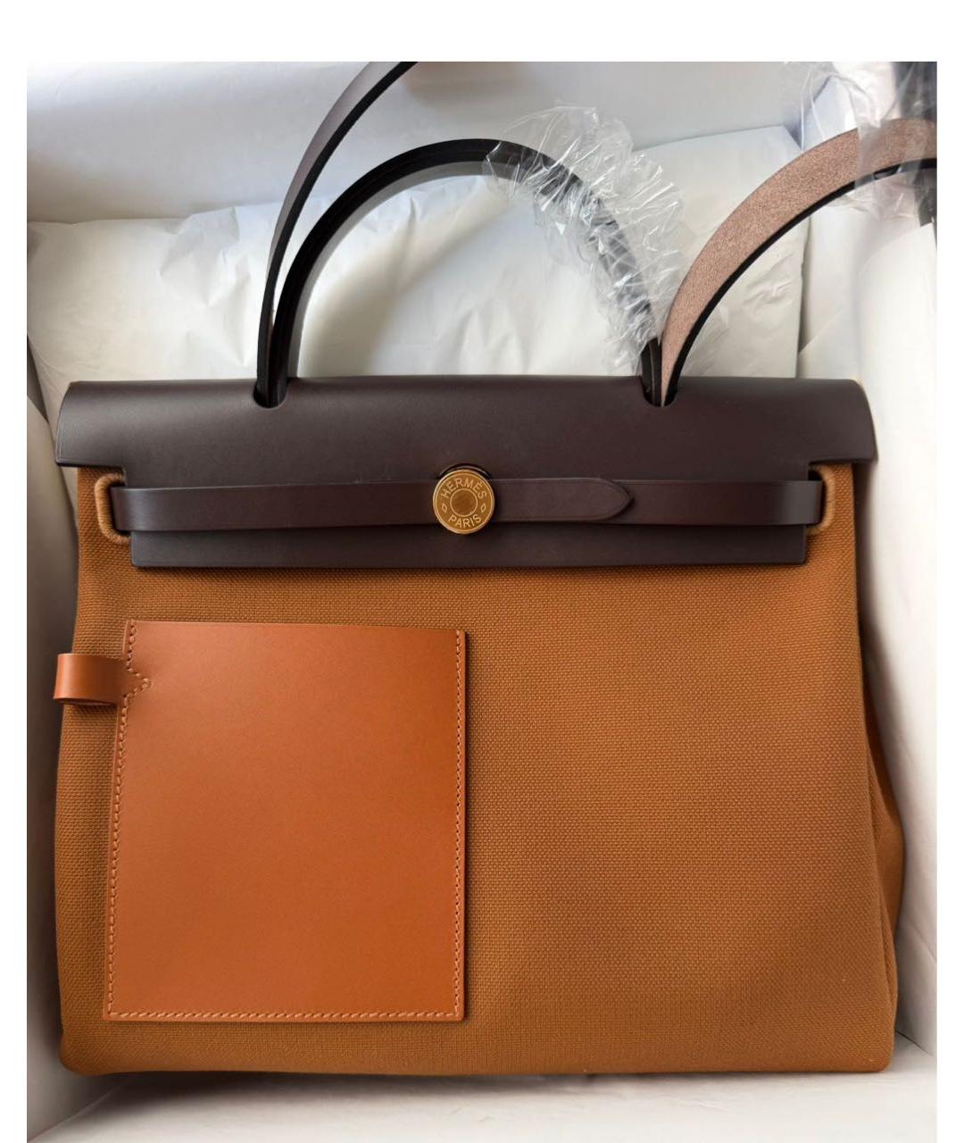 HERMES Коричневая кожаная сумка через плечо, фото 7