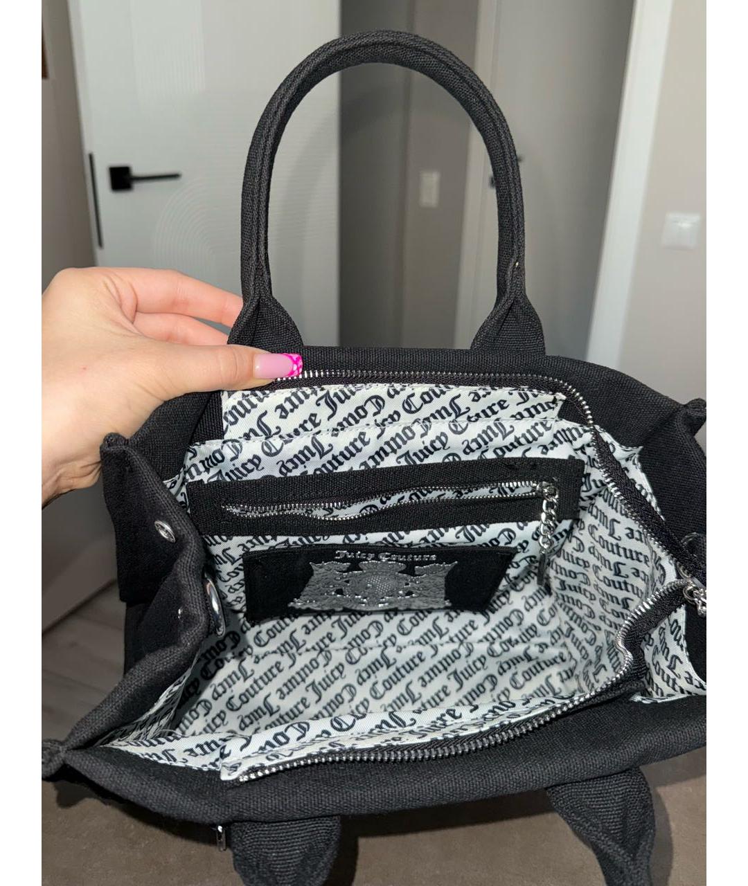 JUICY COUTURE Черная сумка тоут, фото 6