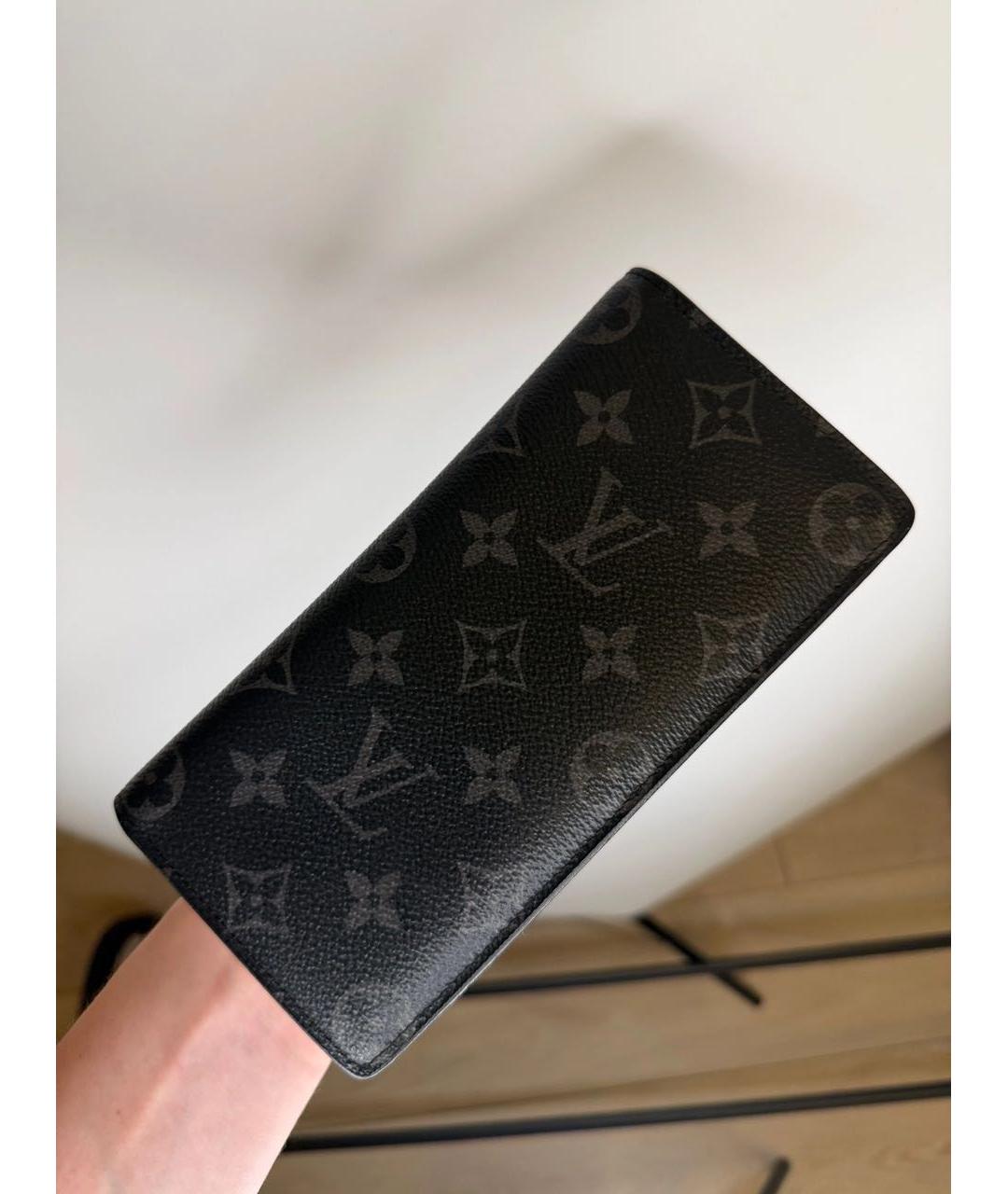 LOUIS VUITTON Темно-синий кожаный кошелек, фото 3