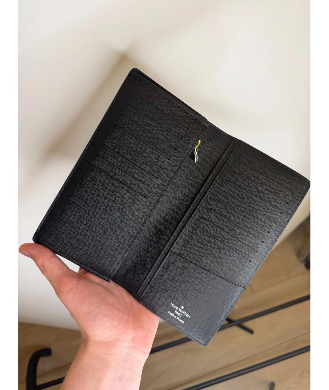 LOUIS VUITTON Темно-синий кожаный кошелек, фото 2