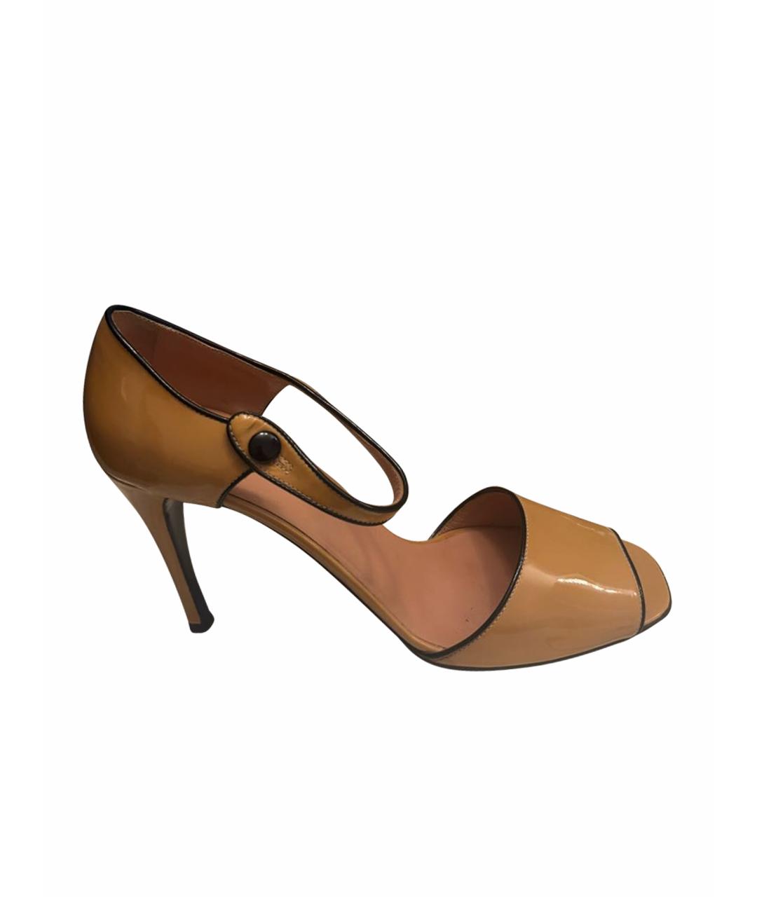 PRADA Розовые босоножки из лакированной кожи, фото 1