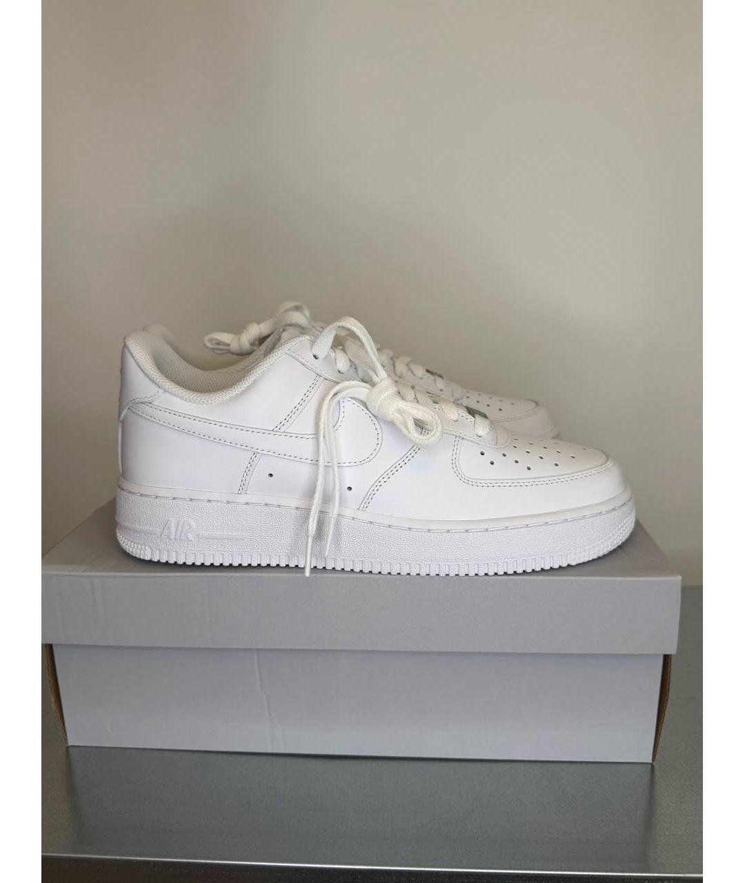 NIKE Белые кожаные низкие кроссовки / кеды, фото 3