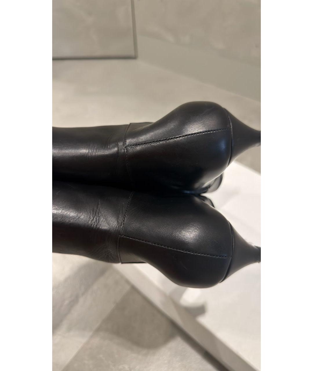 BALENCIAGA Черные кожаные ботильоны, фото 6