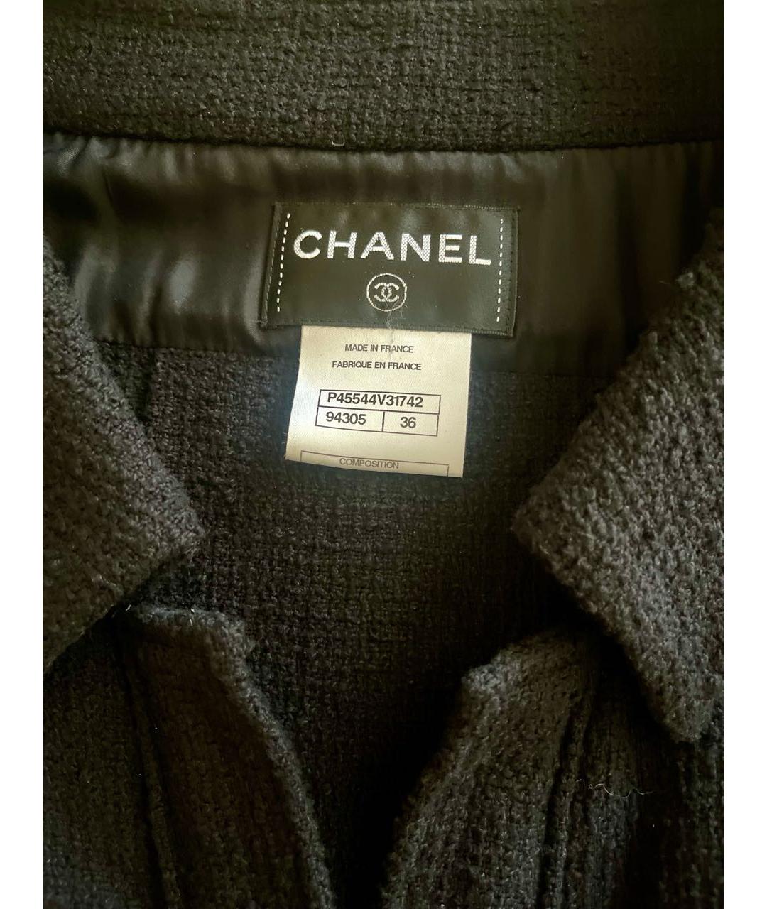 CHANEL Черный хлопковый сарафан, фото 3