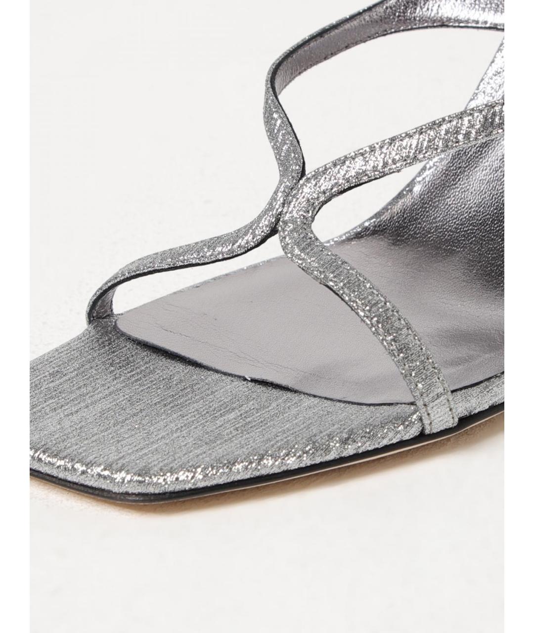 JIMMY CHOO Серебряные босоножки, фото 4