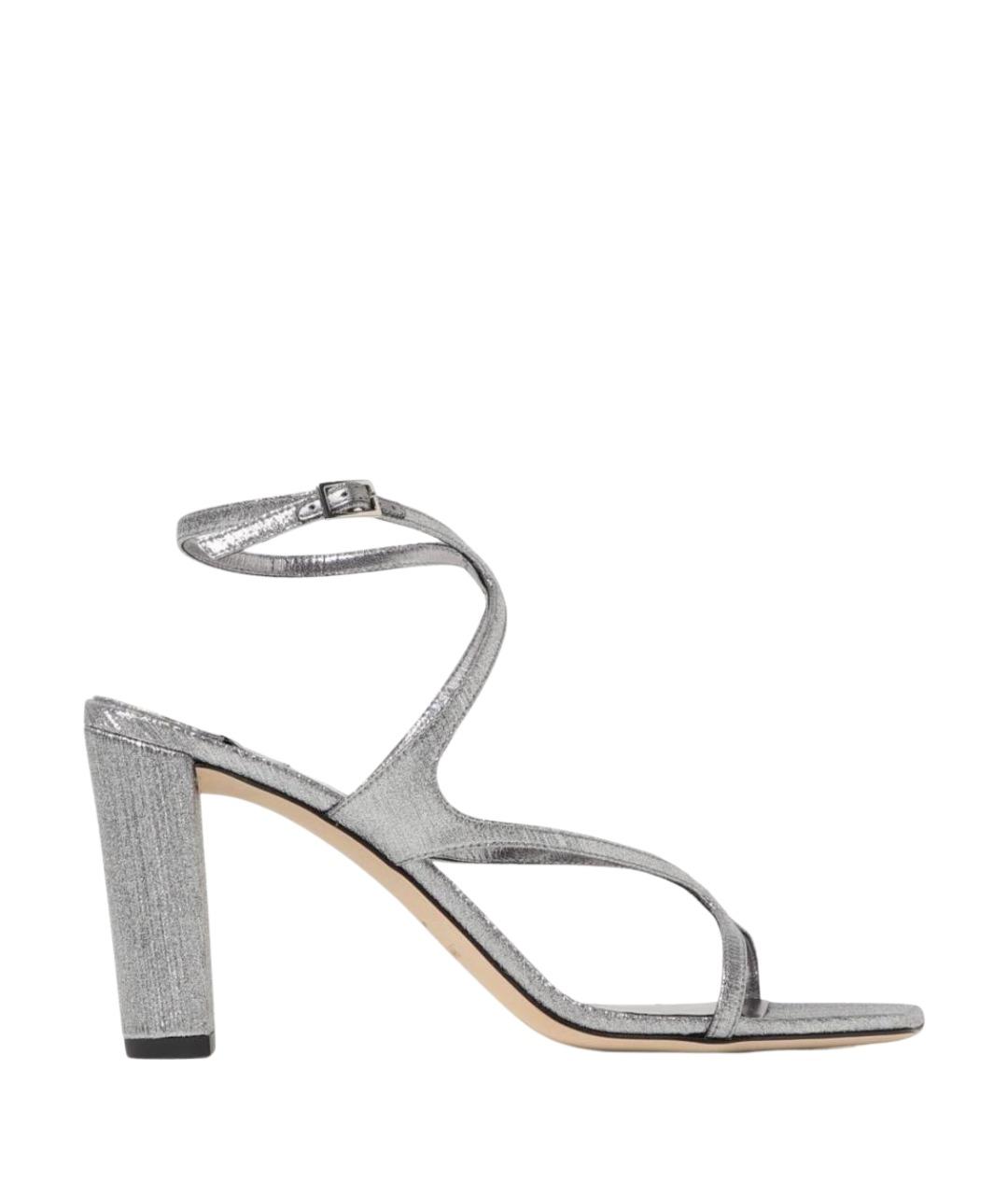 JIMMY CHOO Серебряные босоножки, фото 1