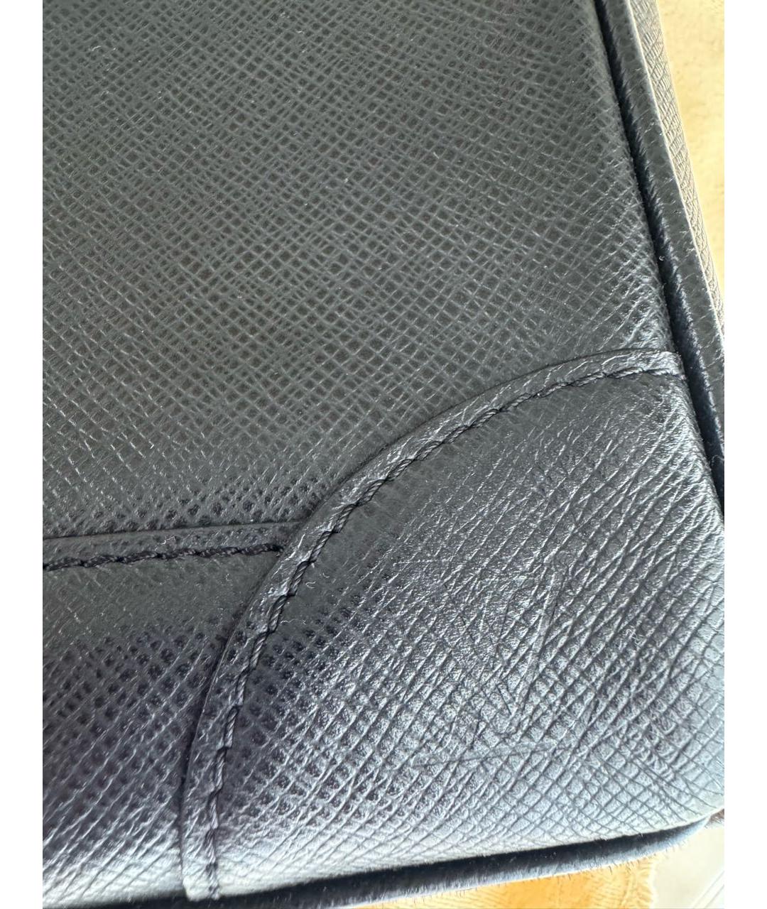 LOUIS VUITTON Черная кожаная сумка на плечо, фото 3