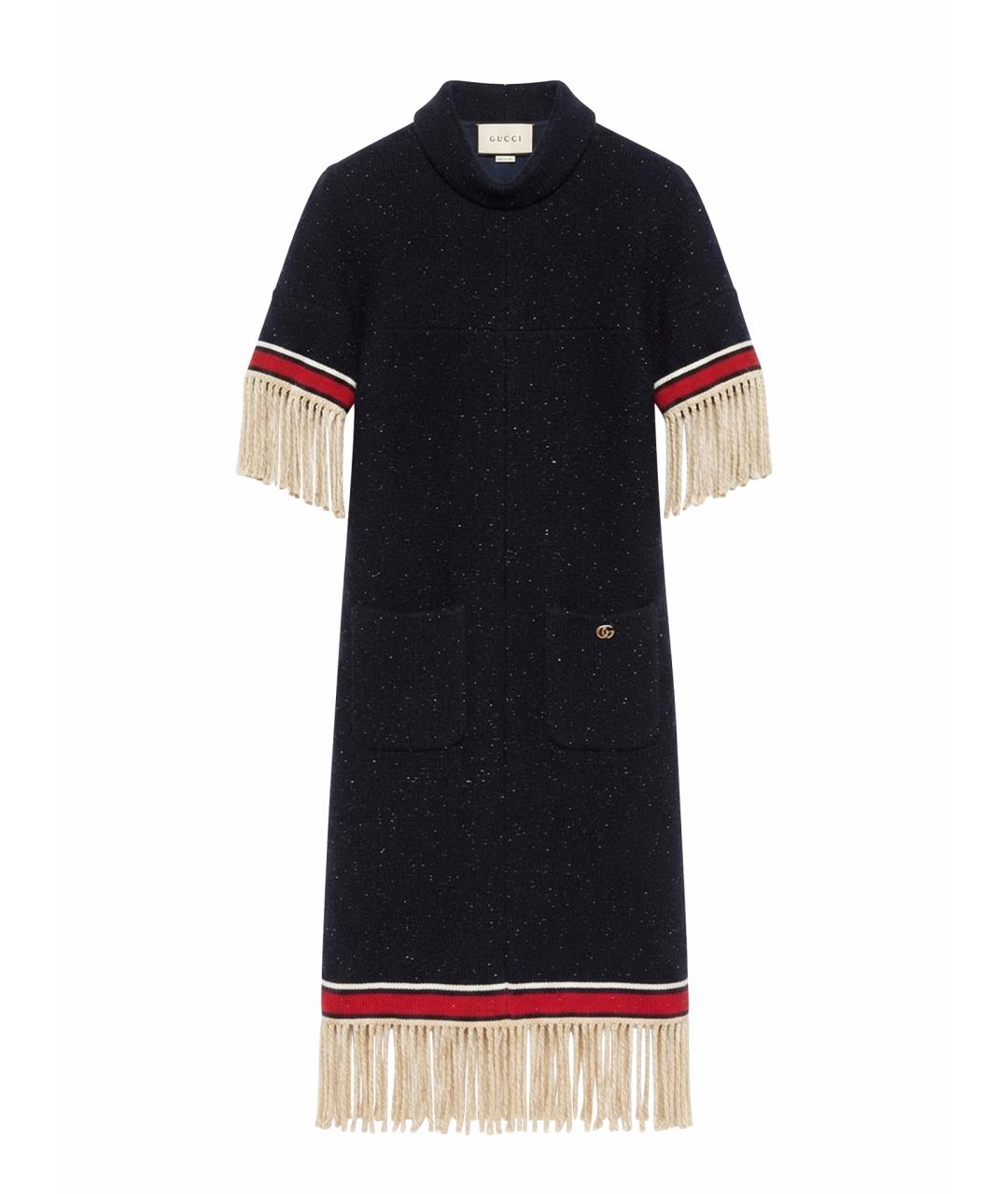 CHANEL Черное кашемировое повседневное платье, фото 1