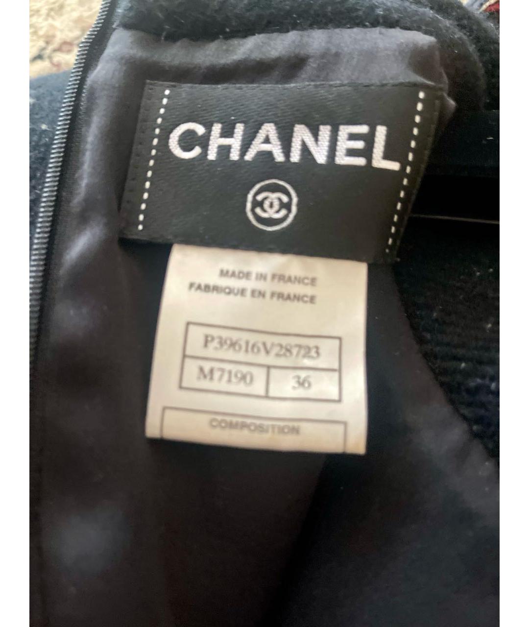 CHANEL Черное кашемировое повседневное платье, фото 4