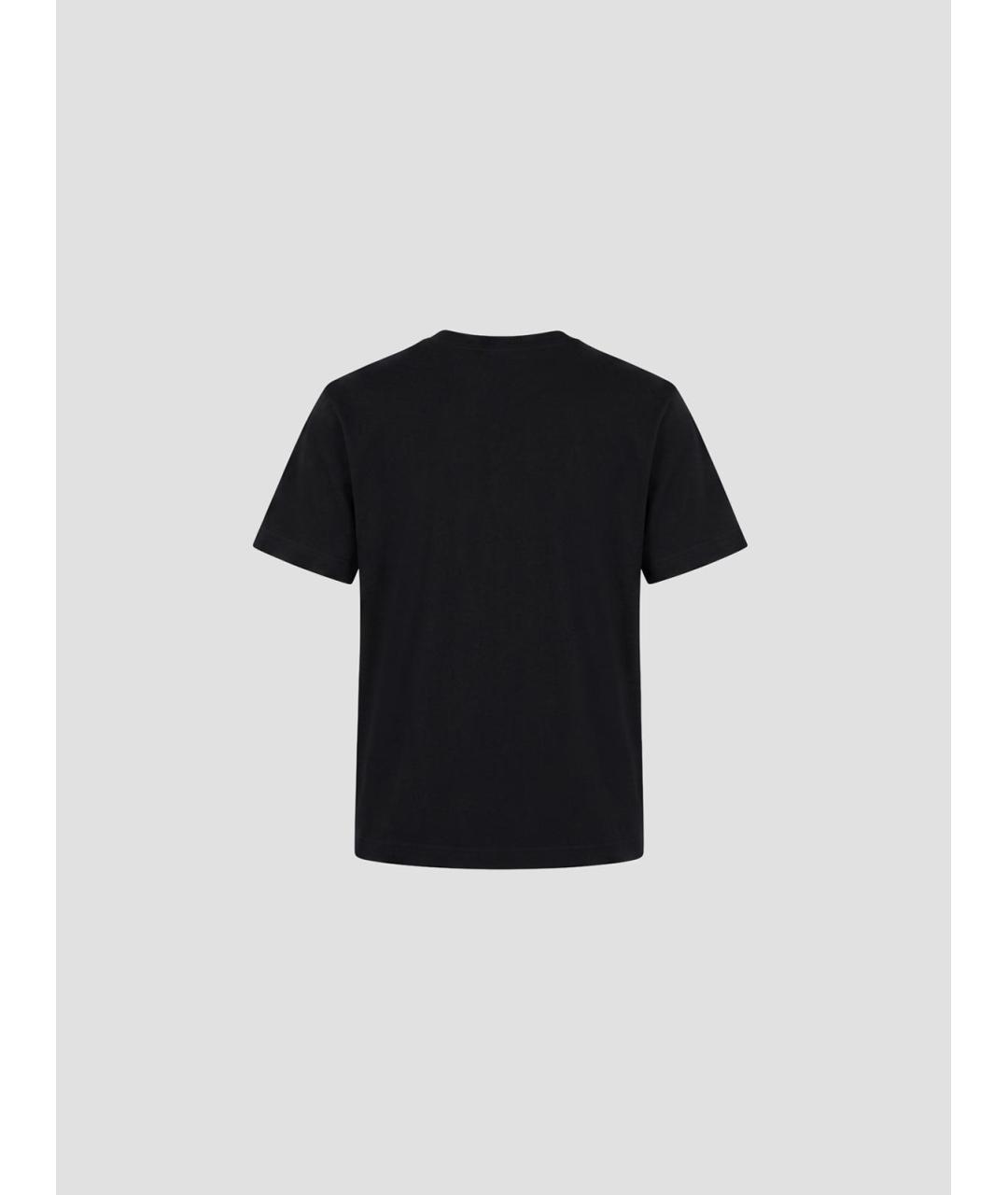 DRIES VAN NOTEN Черная хлопковая футболка, фото 2