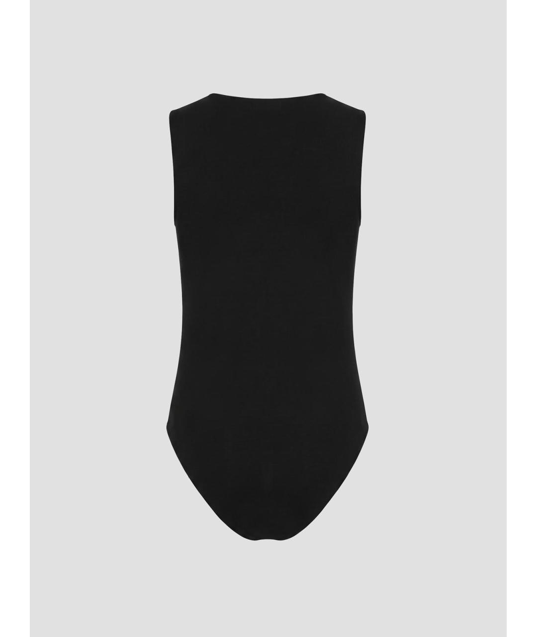 JIL SANDER Черное вискозное боди, фото 2