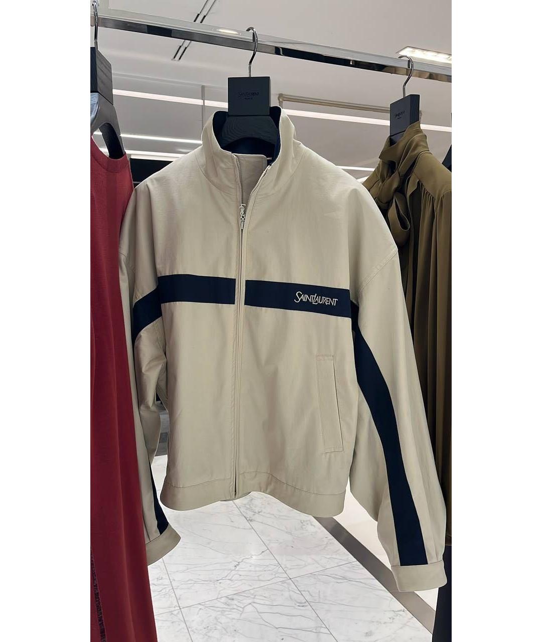SAINT LAURENT Бежевая куртка, фото 3