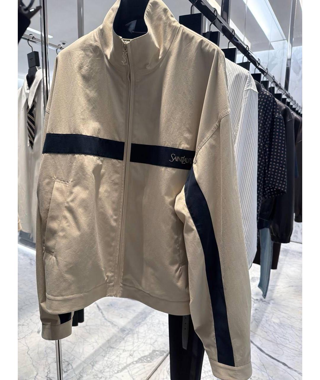 SAINT LAURENT Бежевая куртка, фото 4