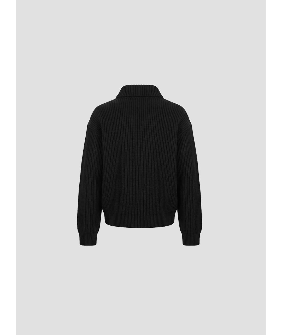 DRIES VAN NOTEN Черный шерстяной кардиган, фото 2
