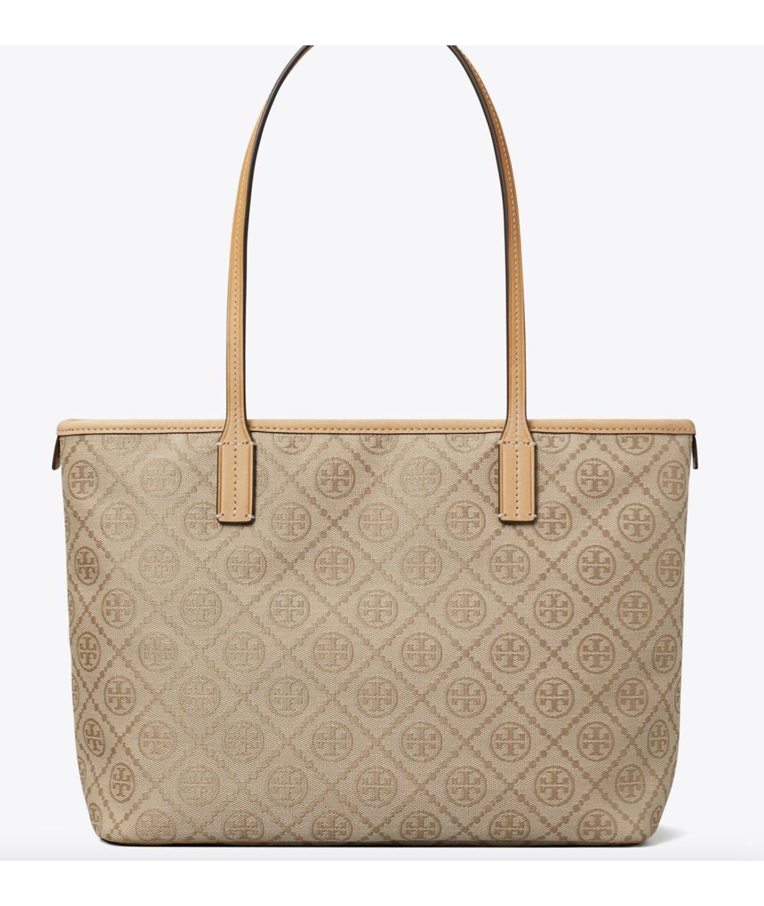 TORY BURCH Бежевая хлопковая сумка тоут, фото 2