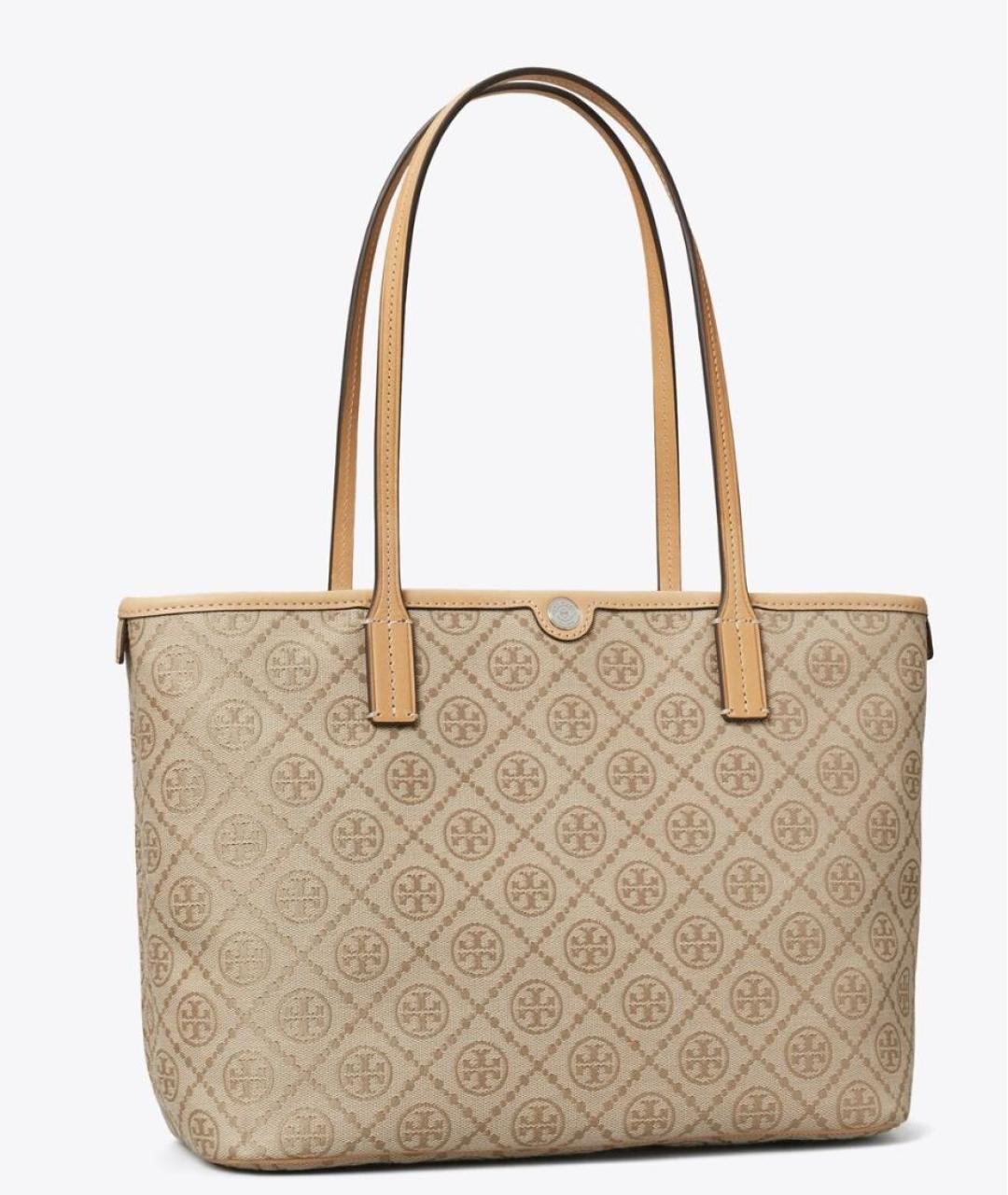 TORY BURCH Бежевая хлопковая сумка тоут, фото 1