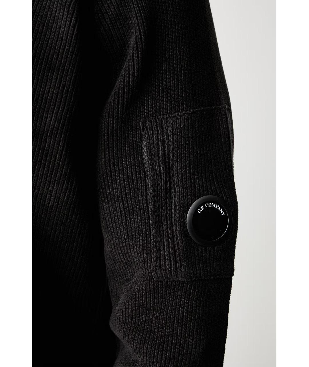CP COMPANY Черный хлопковый джемпер / свитер, фото 3