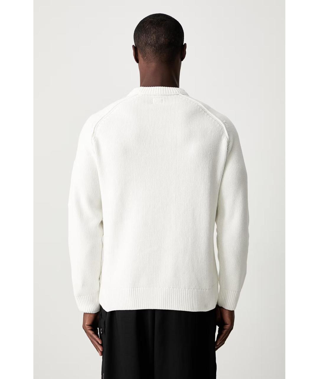 CP COMPANY Белый хлопковый джемпер / свитер, фото 2