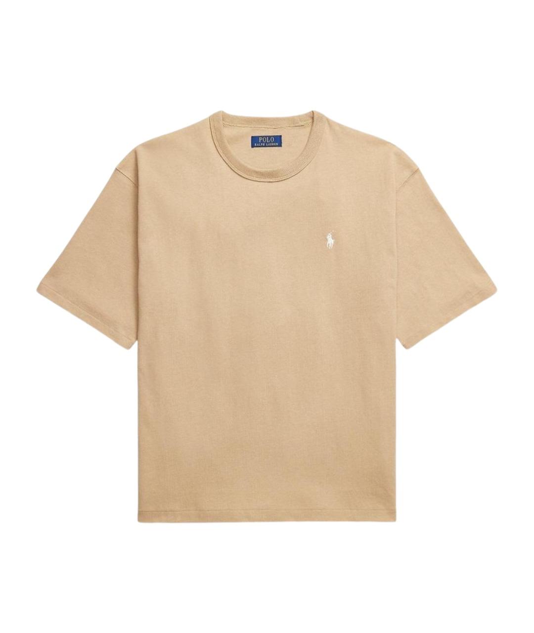 POLO RALPH LAUREN Хаки хлопковая футболка, фото 1
