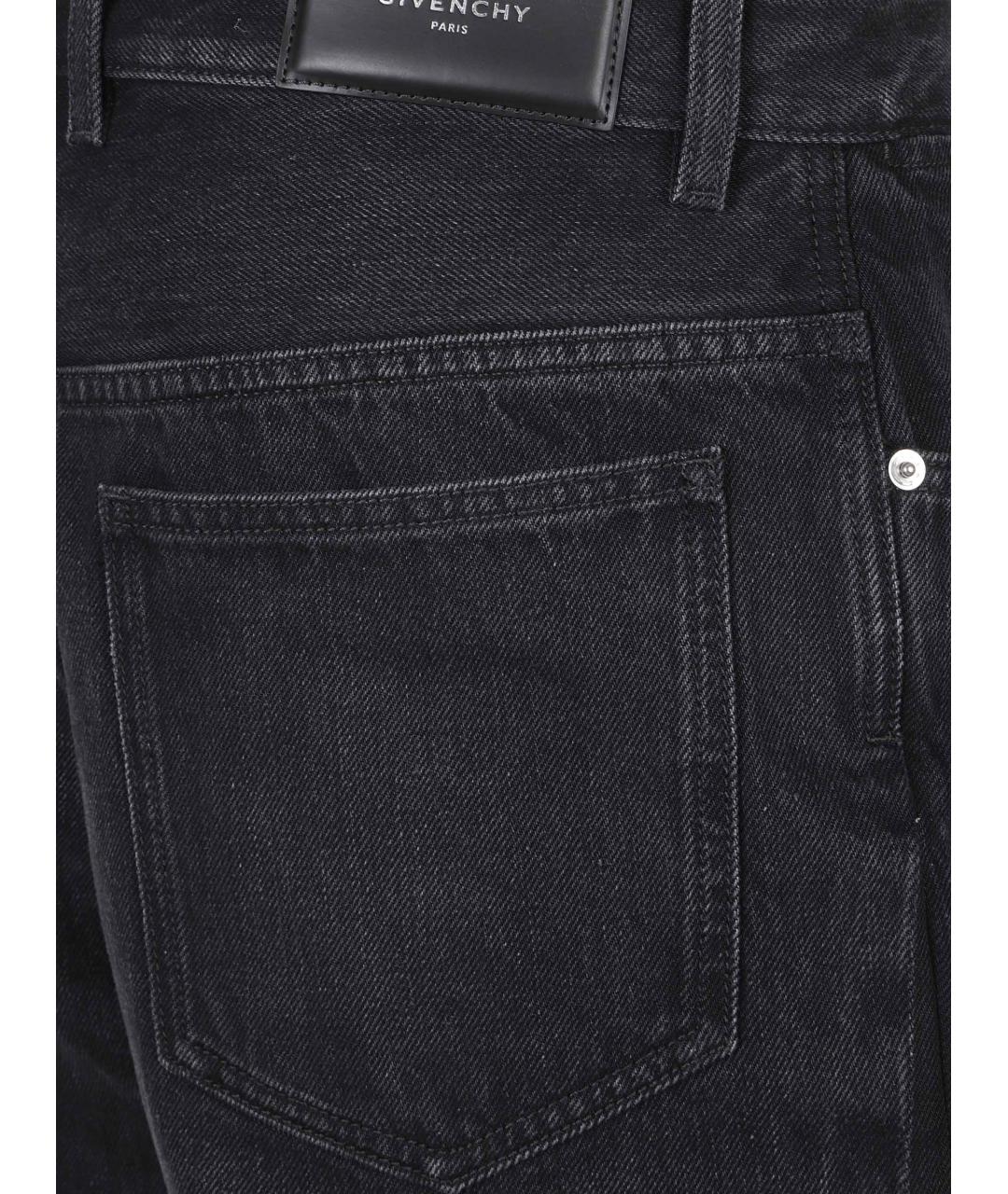 GIVENCHY Черные хлопковые прямые джинсы, фото 2