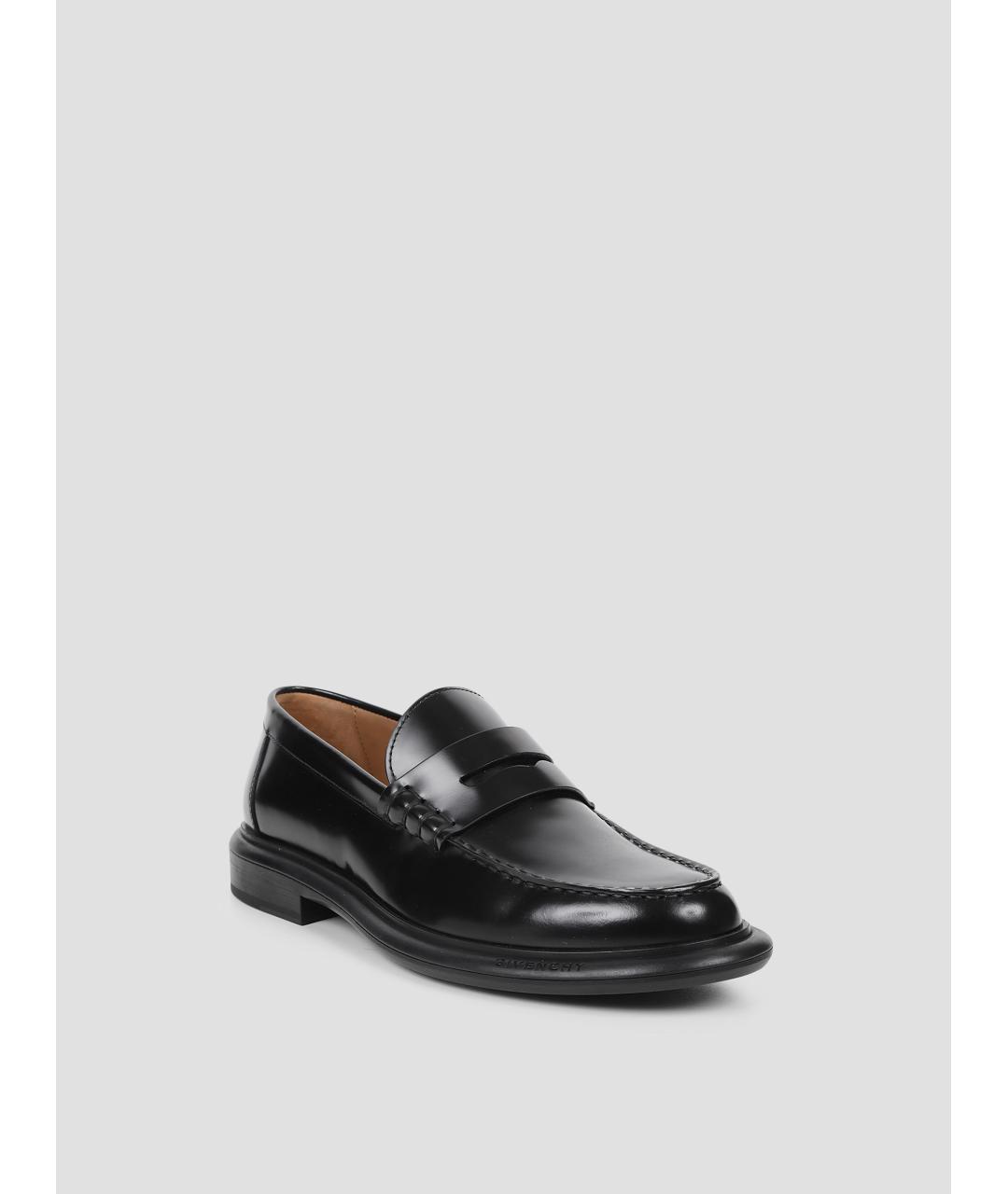 GIVENCHY Черные кожаные лоферы, фото 2