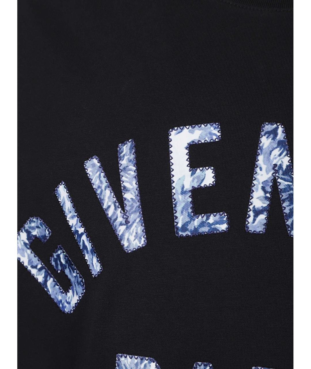 GIVENCHY Черная хлопковая футболка, фото 2