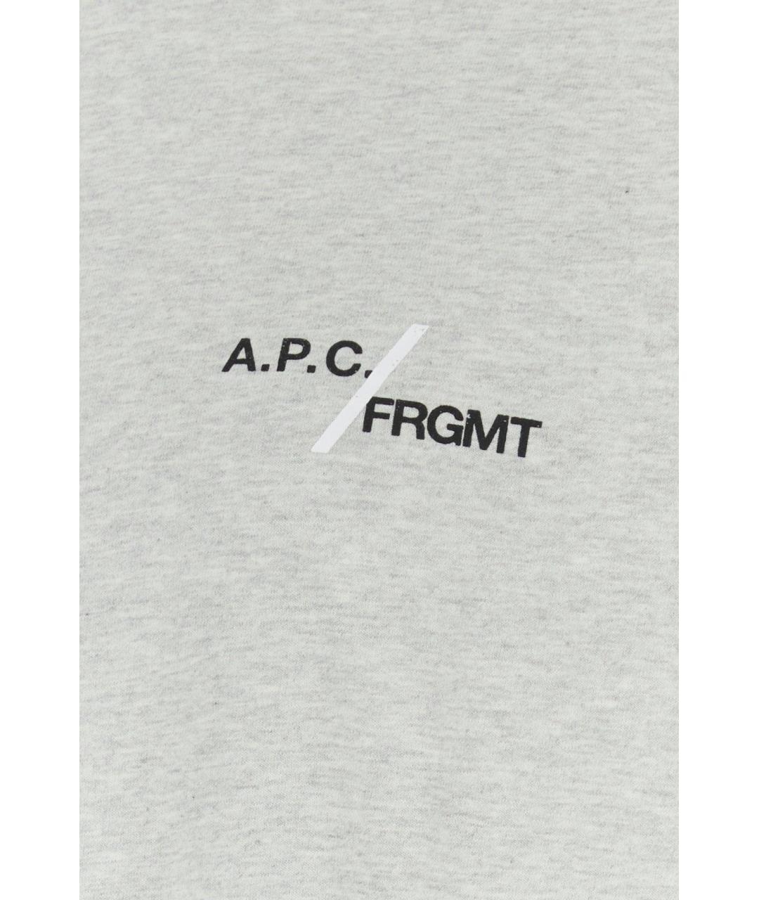 A.P.C. Серая хлопковая футболка, фото 3