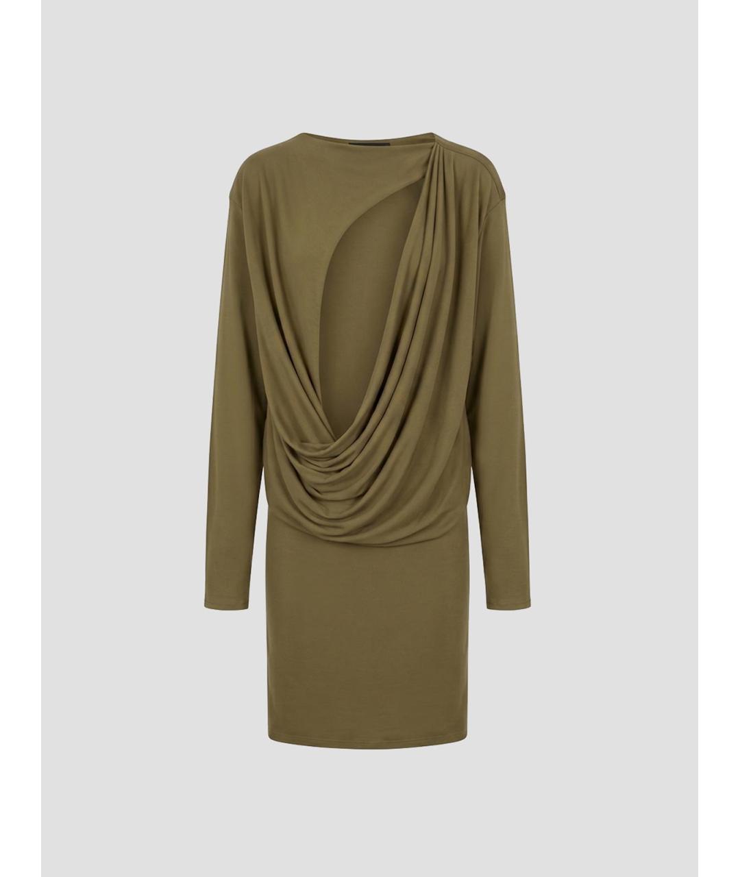 JACQUEMUS Хаки коктейльное платье, фото 2
