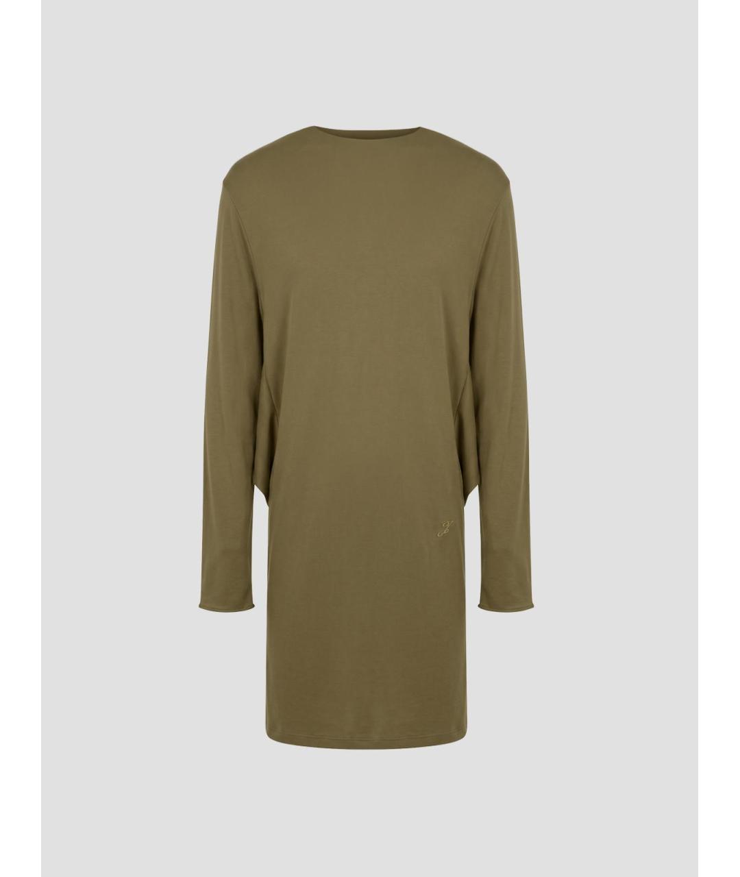 JACQUEMUS Хаки коктейльное платье, фото 4