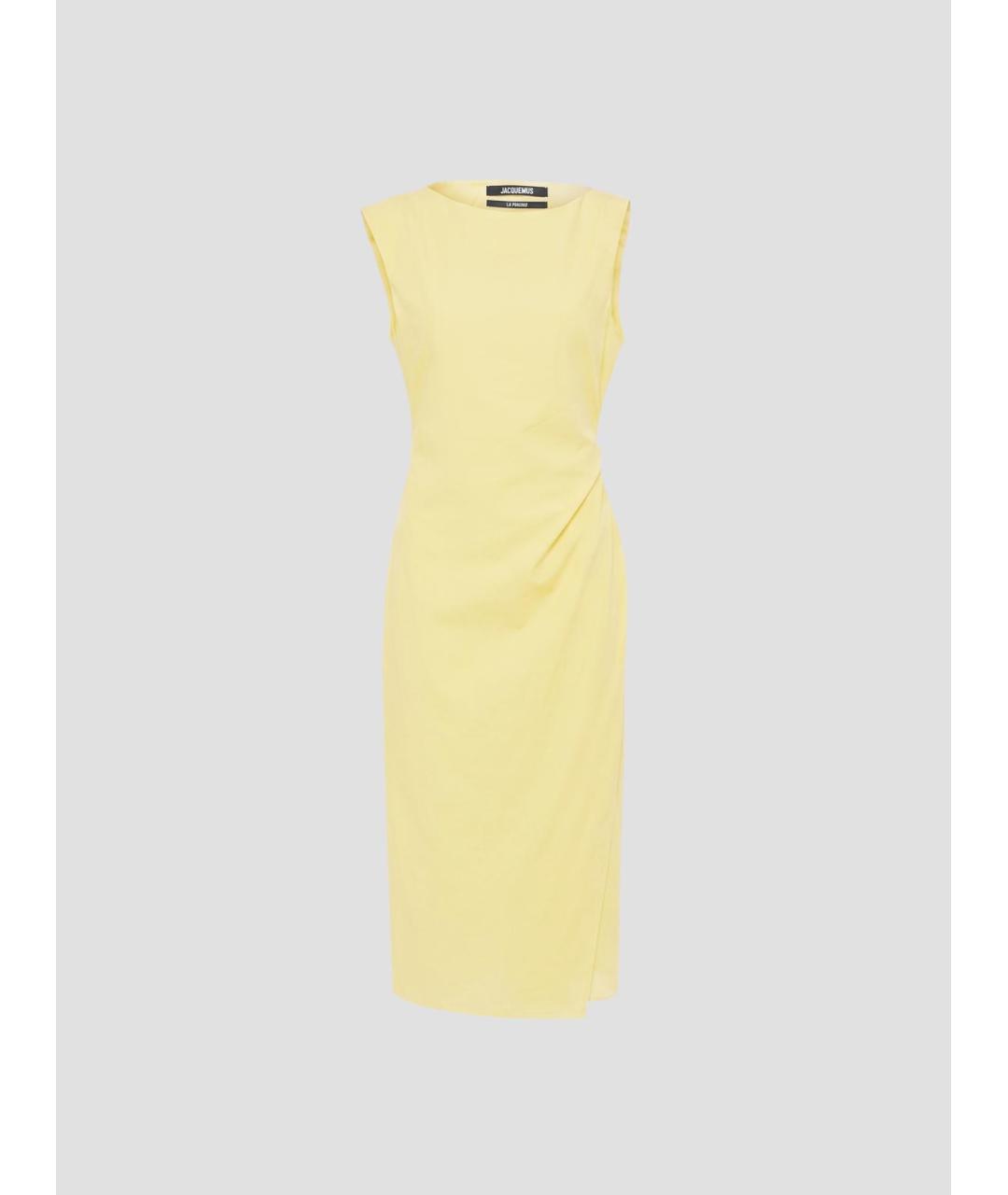 JACQUEMUS Желтое повседневное платье, фото 4